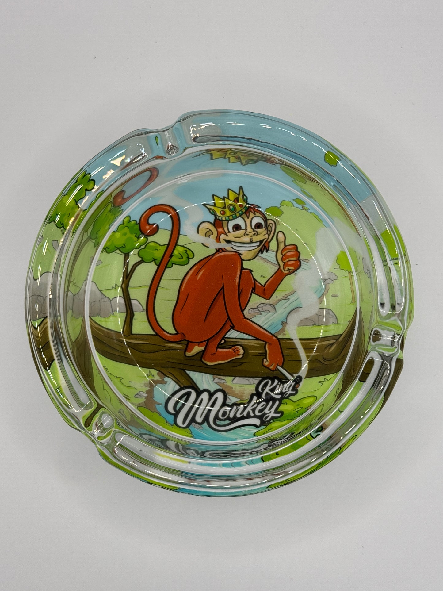 Monkey King Aschenbecher Glas
- Single Monkey Design