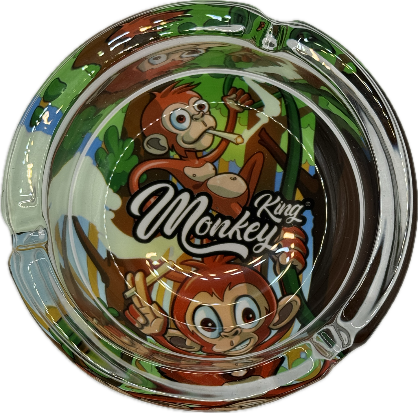 Monkey King Aschenbecher Glas
- Single Monkey Design